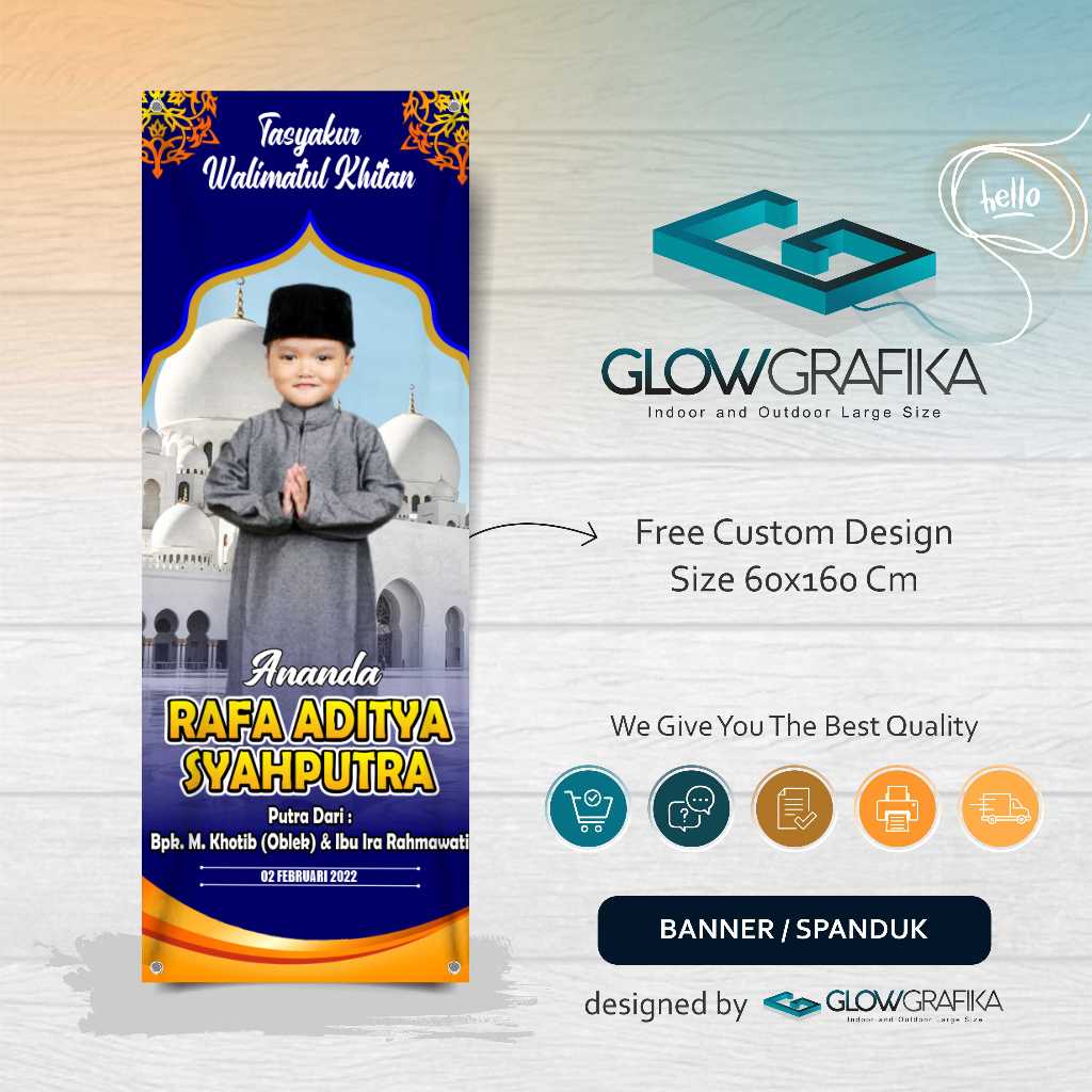 Cetak Spanduk Banner Khitanan Custom Free Design
