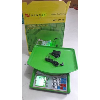 Timbangan Digital, dacing duduk, timbangan buah dan sayur nankai 40 kg ( NANKAI TIMBANGAN DIGITAL 40