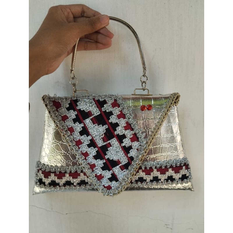 COD Tas tapis silver asli lampung oleh oleh khas Lampung