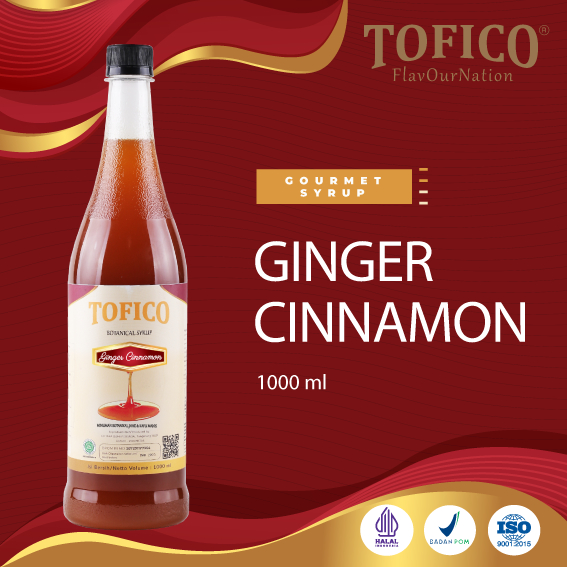 

Syrup Ginger Cinnamon Tofico / Sirup Rasa Jahe Kayu Manis Premium 1 Liter / Tofico Syrup Official