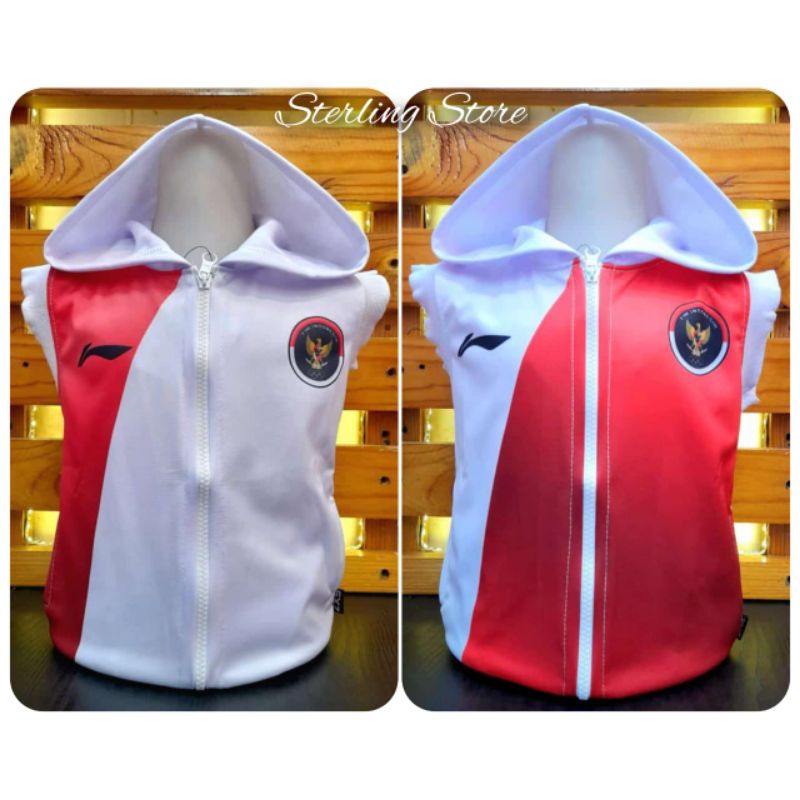 Model Baru/Rompi Anak Laki Laki Timnas Olimpiade Paris Bahan Fleece/Kids Rompi/Rompi Anak/Rompi Anak