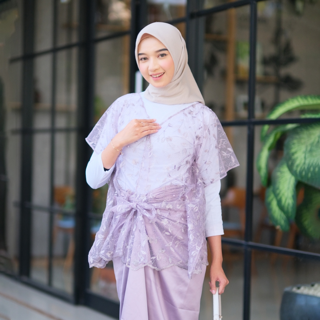 BATIK COUPLE TERMURAH - Atasan Brokat Sheila Outer Wanita Modern Kekinian Outer Brokat Premium