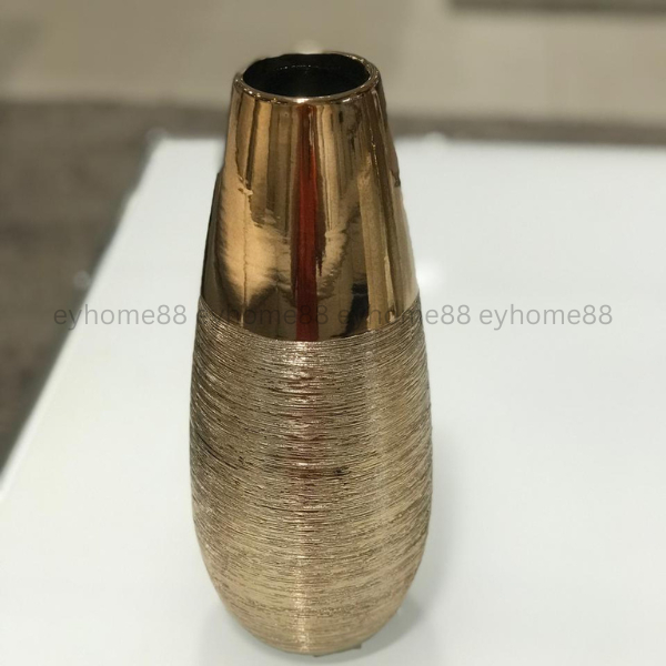 INFORMA Temecula Vas Bunga Keramik Gold Dekorasi Pajangan Meja Estetik Tinggi 28cm EYO IF0538