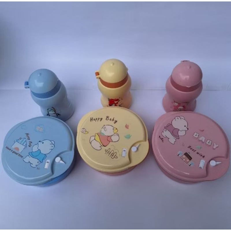 set kotak makan anak karakter/kotak makan lucu/ bekal anak sekolah