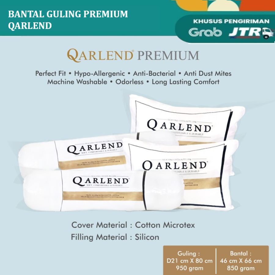 Bantal Tidur Qarlend Premium/Bantal Guling Hotel Full Silikon Dakron