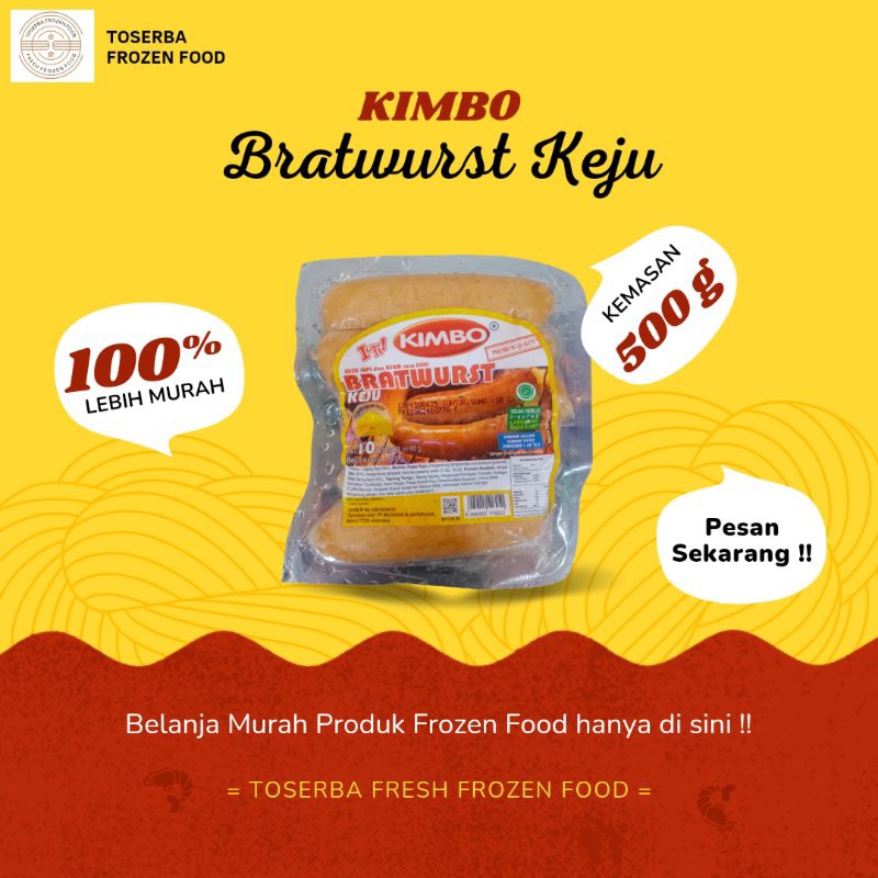 

KIMBO Sosis Bratwurst Keju 500g