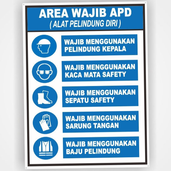 

Spanduk Sign Area Wajib APD / Spanduk Area Wajib Alat Pelindung Diri multi Sticker