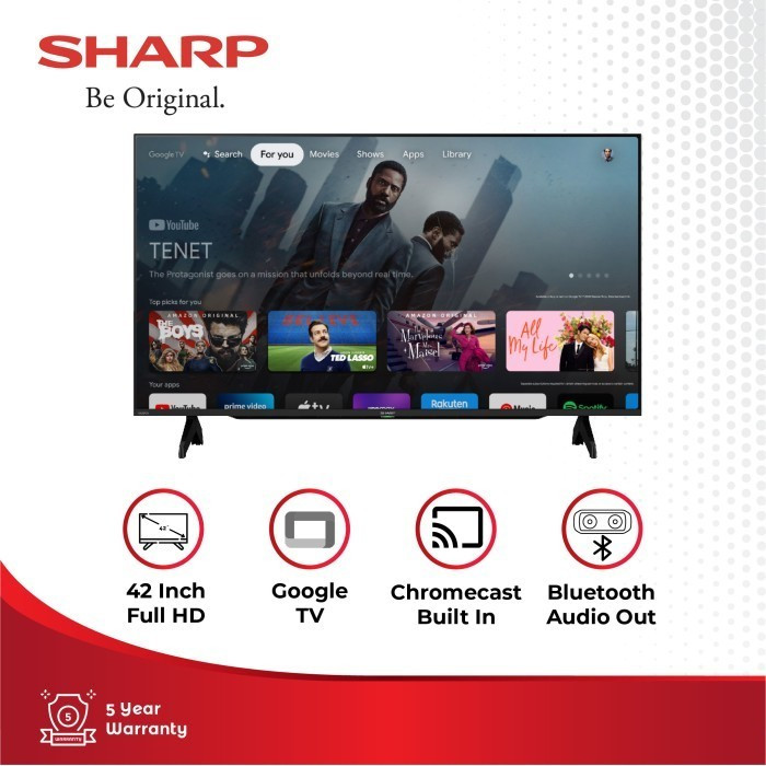 Sharp LED TV AQUOS LED 2T-C42FG1I Black 42 inch SMD