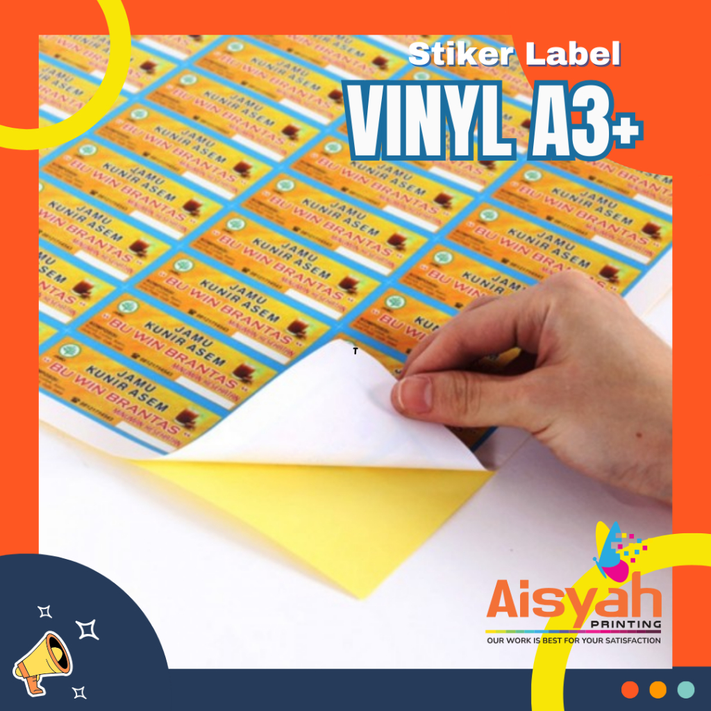 

Cetak Stiker JENIS A3+ | Stiker Label kemasan (only print)