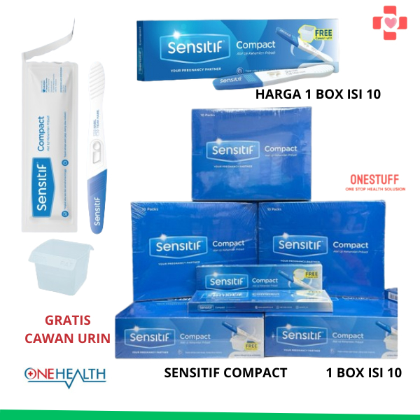 Sensitif Compact Test pack Kehamilan 1 Box isi 10 Pcs