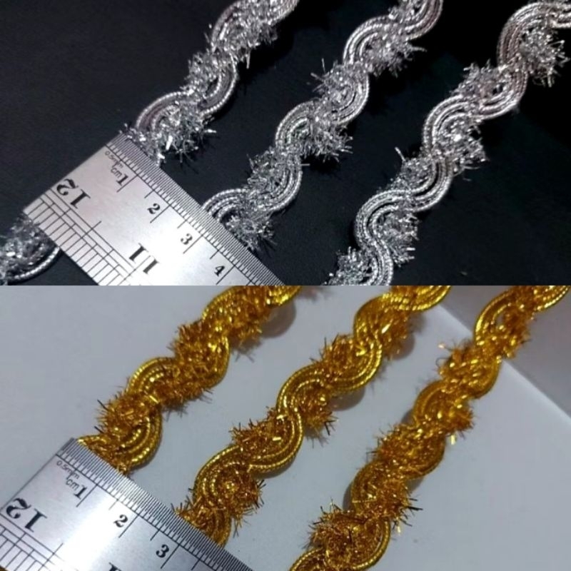 Renda Emas Kecil harga per yard