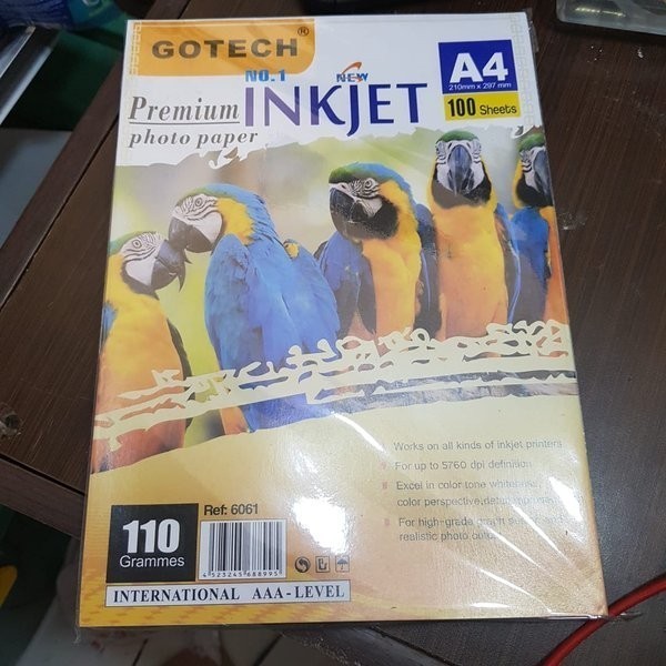 

GOTECH Kertas Inkjet Matte Paper A4 110gsm isi 100lbr