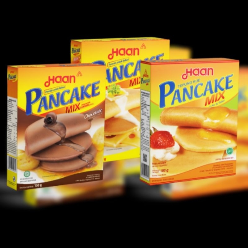 

haan pancake mix instant original chocolate coklat cheese keju