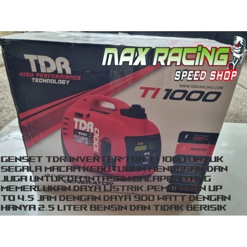 Genset Inverter TDR T1 1000 Generator Pembangkit Listrik 900 Watt