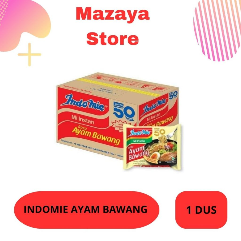 

*MAZAYA STORE* INDOMIE AYAM BAWANG 1 DUS || MIE INSTAN || INDOMIE