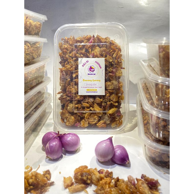 

(±150 gr) bawang goreng brago premium brebes grade a