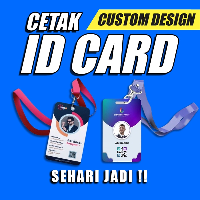 

Cetak ID Card Murah Bisa Custom Satuan Sehari Jadi Tanpa Minimal Order