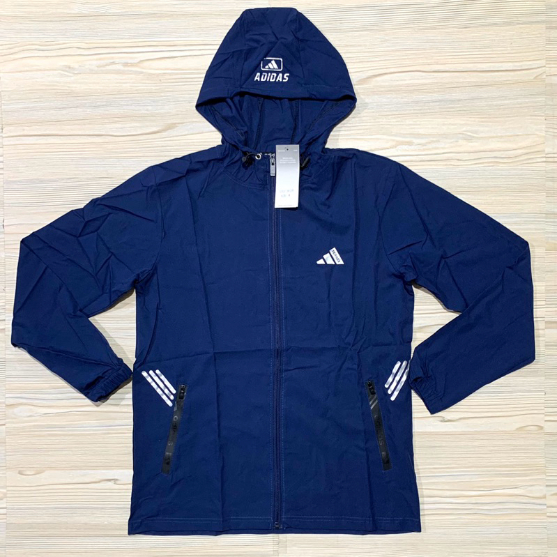 (Expert) JAKET MICRO PARASUT KUPLUK ADIDAS LENGAN PANJANG IMPORT PREMIUM RUNNING OLAHRAGA HOODIE