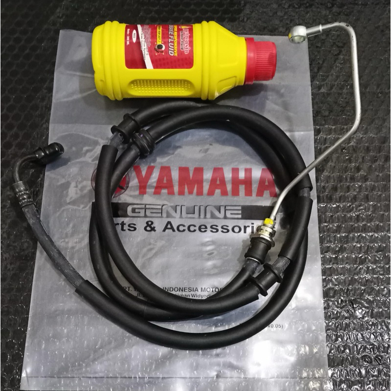 SELANG REM BELAKANG ASLI ORIGINAL AEROX ABS NMAX ABS BONUS MINYAK REM YAMAHA
