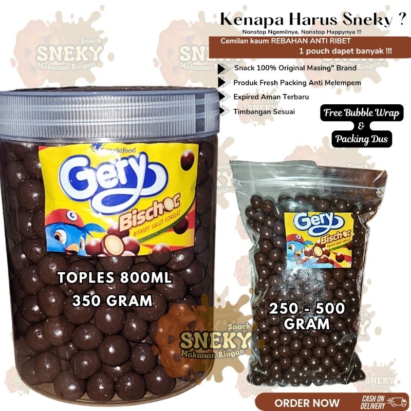 

Gery Bischoc biskuit coklat Gerry Snack Kiloan