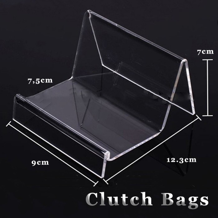 

Stand Clucth Bags Acrylic - Rak Display Tas Pouch HP Akrilik