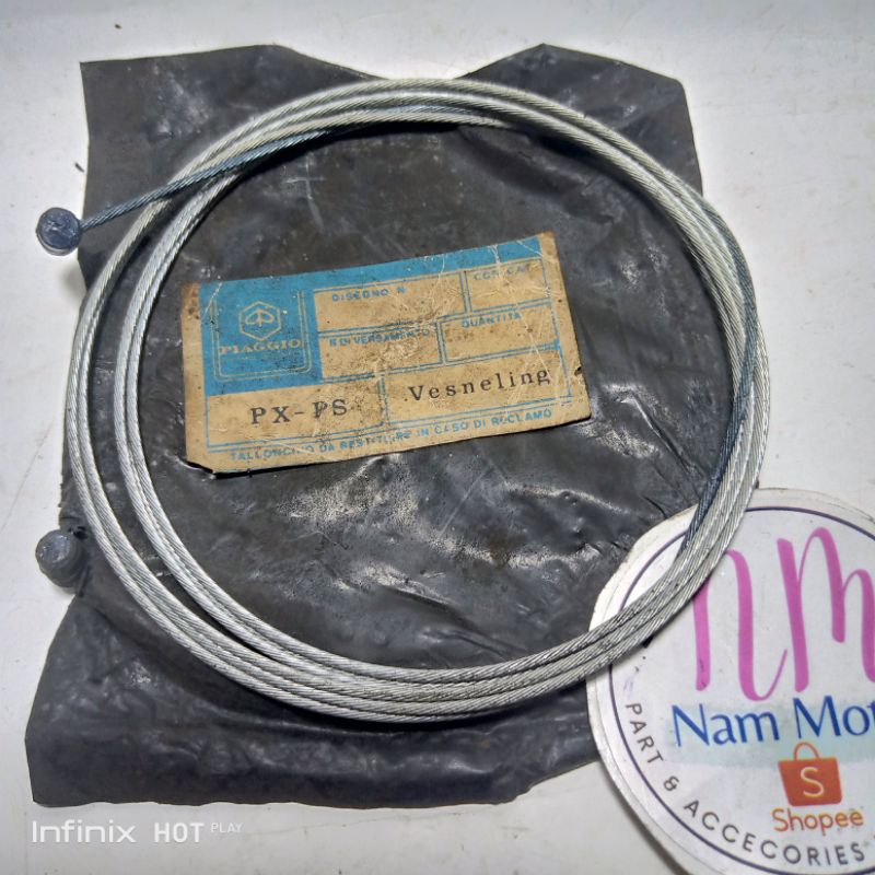 Kabel Tali Gas Dalam Vesneling Perseneleng Operan Gigi Vespa Piaggio PX PS Nos