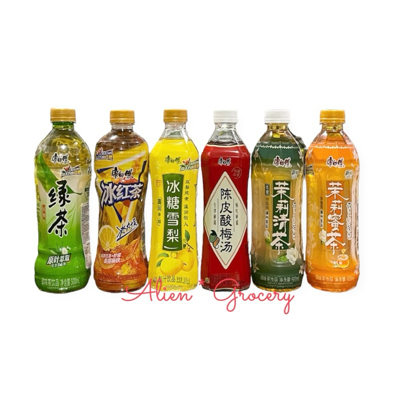 

KANG SHI FU Iced Black Tea Lemon Green Tea Honey Jasmine Pear Juice Rock Sugar Sour Plum Juice 500ml