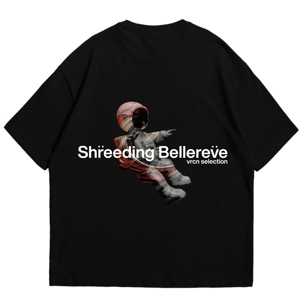 ORI VIERCONE Oversize T-Shirt Belle Black | Kaos Oversized Unisex Cotton Combed 24s | Baju Hitam Sty