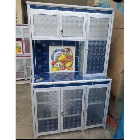 Rak Piring 3 Pintu Alumunium THB Tiang Holo Besar