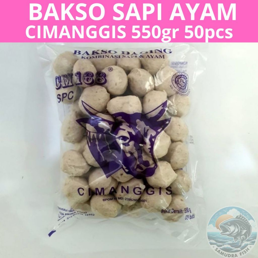 

Bakso Daging Cimanggis (kombinasi sapi ayam) 550gr 50pcs
