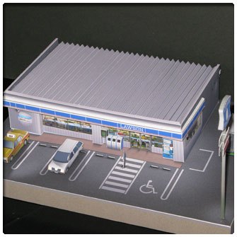 Papercraft Diorama Mini Market Lawson Kerajinan Kertas DIY