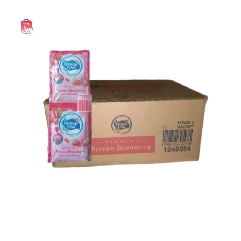 

Frisian Flag Susu Kental Manis Sachet - Korean Strawberry (1 dus/20 pack/6 sachet)