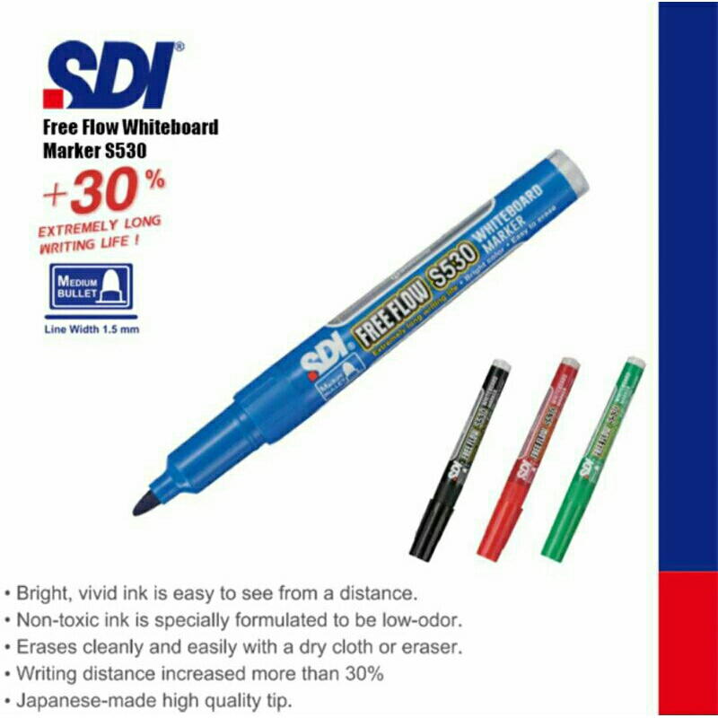 

SDI Whiteboard Marker / Spidol papan tulis S530