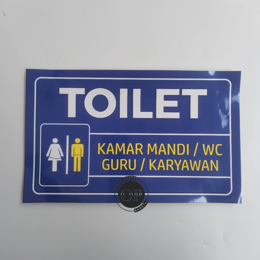 

Stiker Kamar Mandi/WC Guru/Karyawan - Stiker Toilet Guru - Stiker Toilet Karyawan - Toilet Sekolah