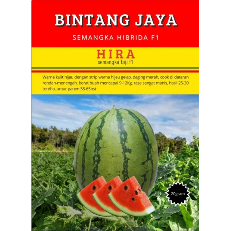 Benih Semangka Berbiji HIRA Lonjong/Oval