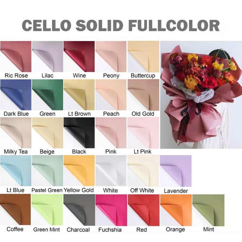

Kertas Buket Cellophane Full Color Anti Air