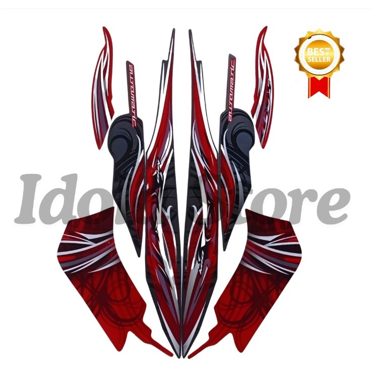 Striping Stiker List Body Motor Yamaha Mio Soul 2009 Merah Standar List Stiker Mio Soul 2009