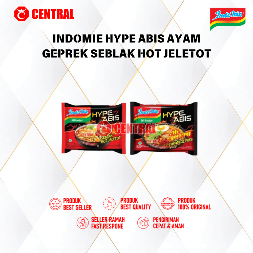 

INDOMIE HYPE ABIS AYAM GEPREK SEBLAK HOT JELETOT / Centralbandung