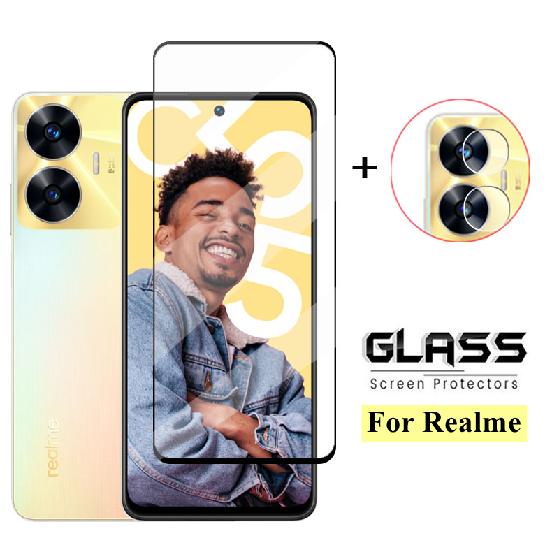 Tempered Glass Realme C55 PAKET 2in1 Tempered Glass ESD CAMERA LENS Tempered Glass Realme C55