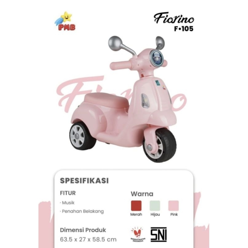 MAINAN ANAK VESPA DORONG PMB  F 105 FIORINO VESPA DORONG ANAK