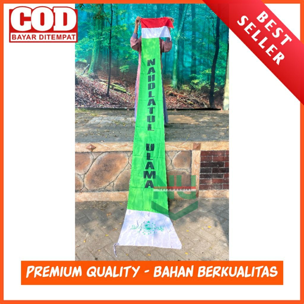 Umbul Umbul NU Termurah / Bendera NU Panjang / Umbul Umbul Nahdhatul Ulama / Umbul Umbul Nahdlatul U