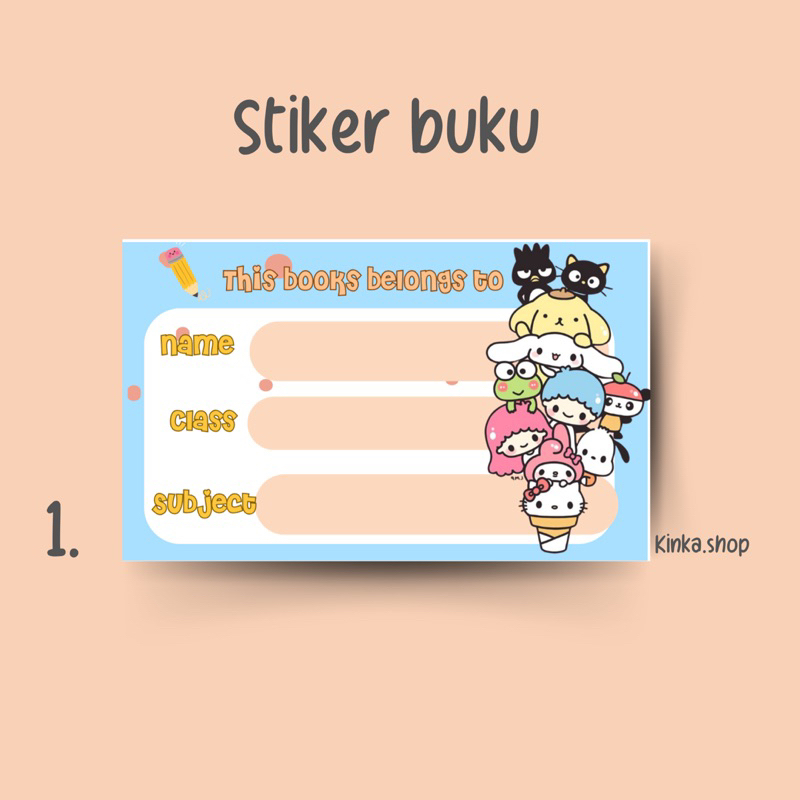 

Stiker Nama Stiker Buku Sekolah Stiker Buku Tulis Anak
