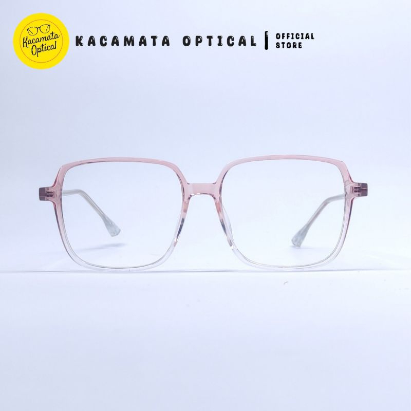 KACAMATA OPTICAL - Frame KMO58055 Kotak Pink Besi Plastik