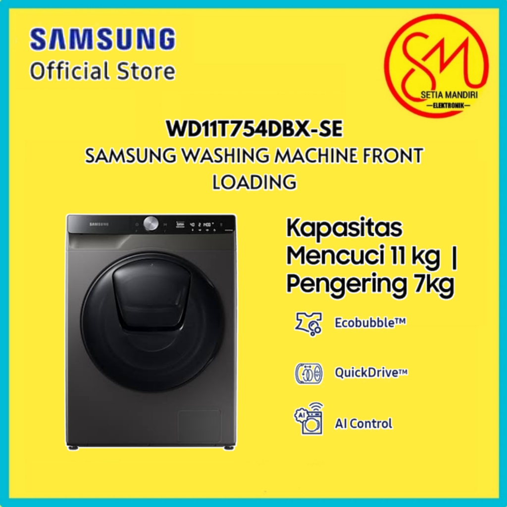 SAMSUNG WD11T75BDX Mesin Cuci Front Loading 11 Kg