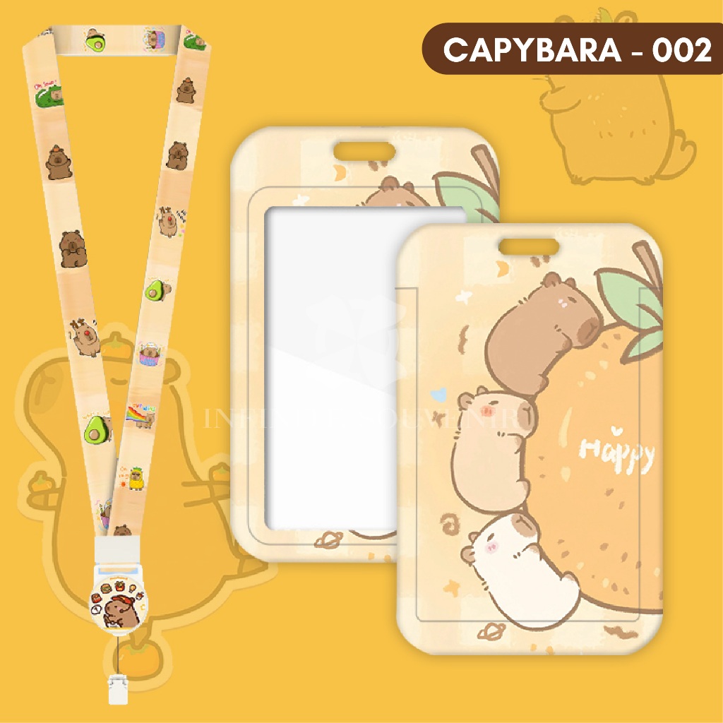 

HenJO (N017) ID Card Holder Tali Yoyo Capybara / Nametag Yoyo Kapibara / Card Holder Yoyo / Hewan