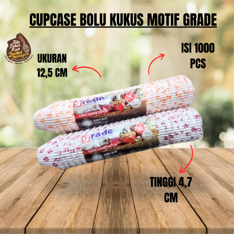 GRADE CUPCASE BOLU KUKUS DIAMETER 12,5 MOTIF  / CUPCASE BOLU KUKUS MOTIF / CUP ROTI