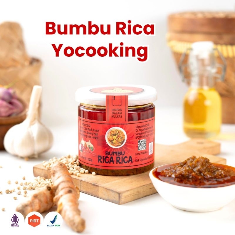 

YO COOKING Bumbu Rica berat 200gr Bumbu praktis/Bumbu siap masak/Bumbu jadi Bpom - Bumbu Instan - Bumbu Praktis - Mantap Medok enak nampol - Rasa enak- Bumbu viral - Bumbu dapur - Masak sat set