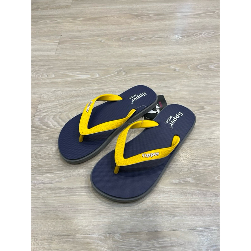 Sandal Fipper Wide for Man/Woman - Navy Grey yellow