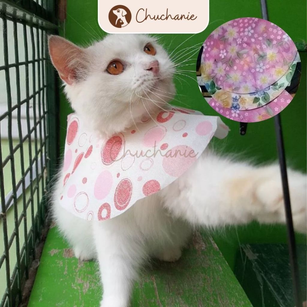 Chuchanie - Collar Pelindung Leher Kucing Collar Kain / Corong Penutup Leher Kain