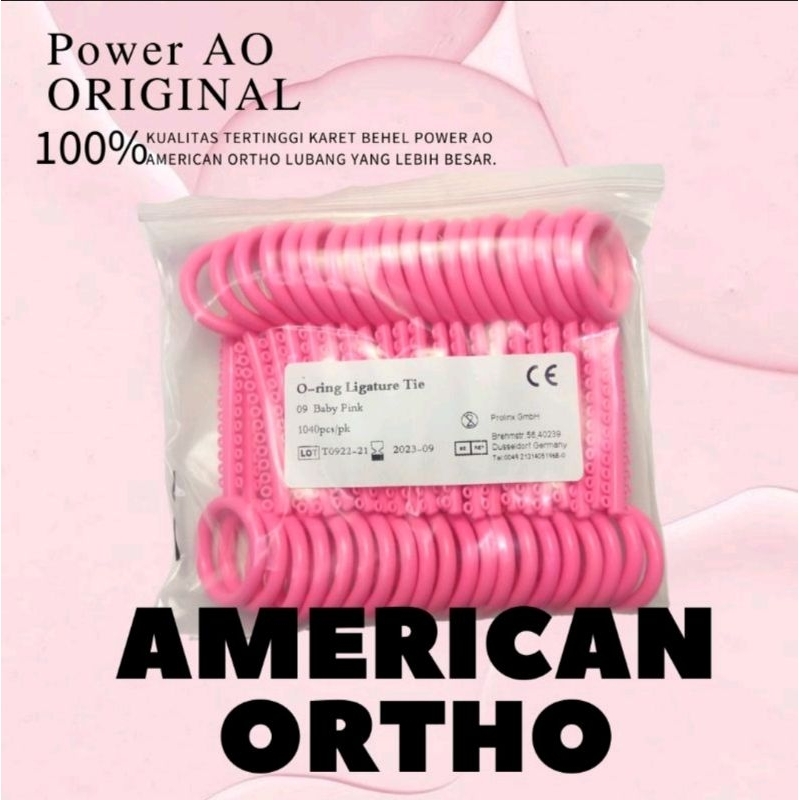 KARET BEHEL AMERICAN ORTHO 6PC PINK